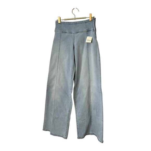 We The Free Denim - We The Free (Free People) Spotlight High-Rise Wide-Leg Jeans